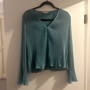 Madewell Pleated Flare-Sleeve Top with Matching Camisole | Size Medium